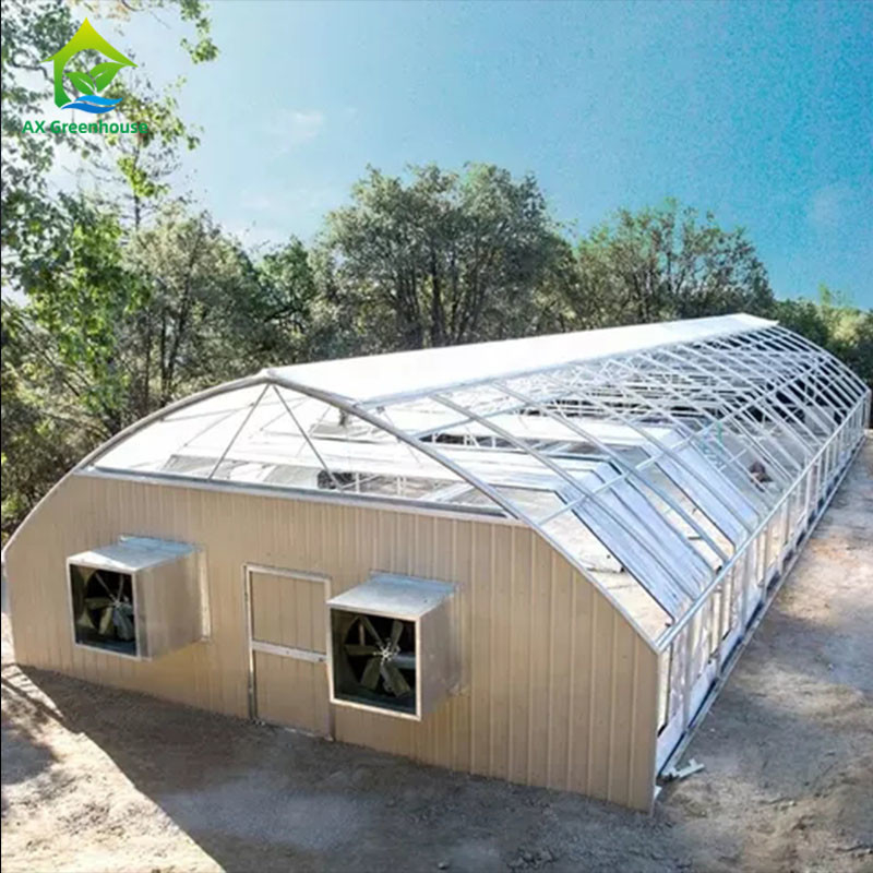 گلخانه PE Film 220V Auto Light Deprivation 100% Blackout High Tunnel گلخانه برای کاشت ماریگوانا