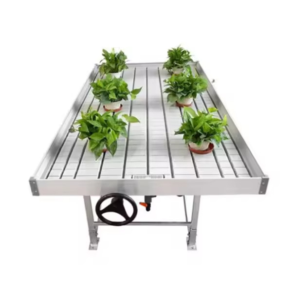 گلخانه Ebb Flow Seedling Rolling Bench Grow Tables برای رشد انواع مختلف گیاهان