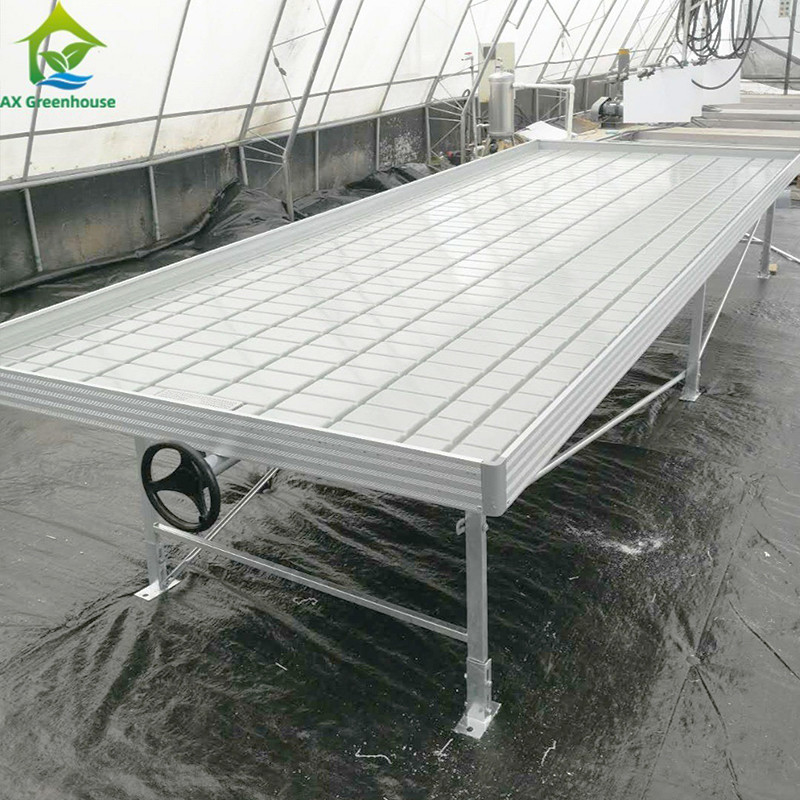 Ebb Flow Custom Double Layers Flood Grow Table Seedbed Bench Rolling Bench قابل جابجایی و مناسب برای گل ها