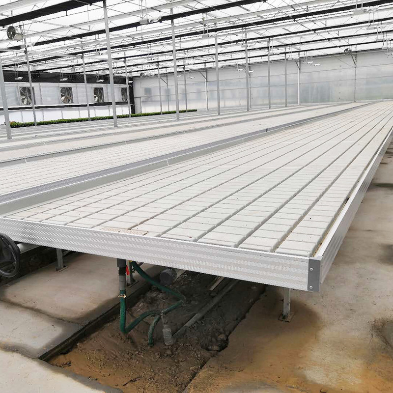 Ebb Flow Custom Double Layers Flood Grow Table Seedbed Bench Rolling Bench قابل جابجایی و مناسب برای گل ها
