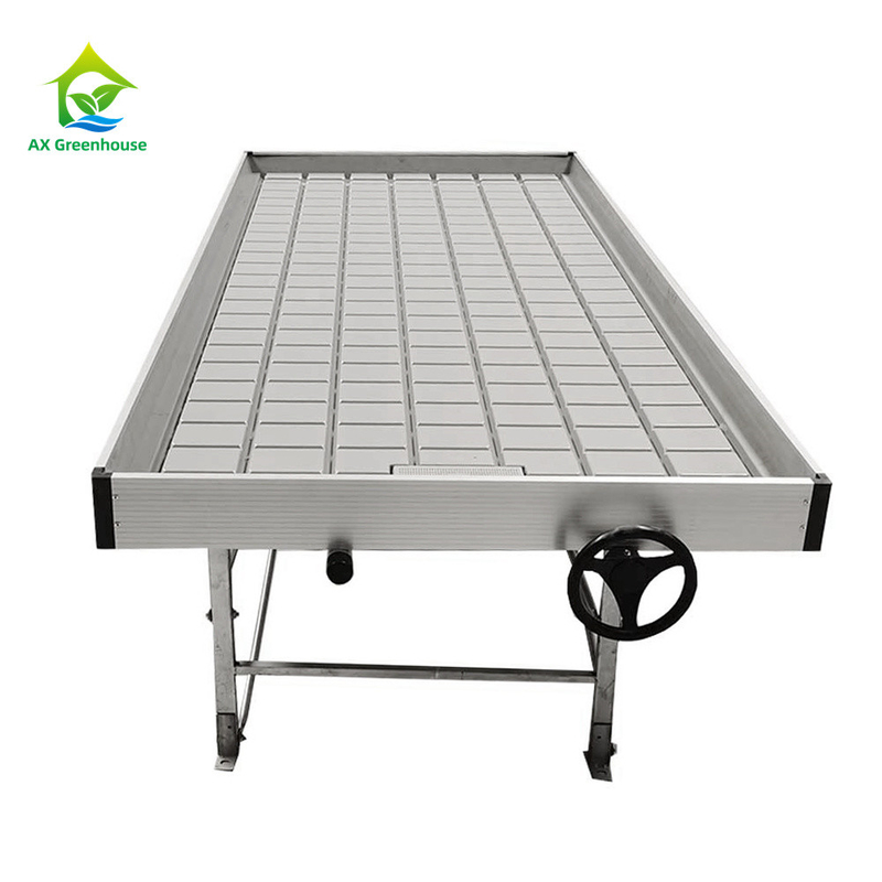 Ebb And Flow 4FT * 8FT عمودی هیدروپونیک صندلی چرخدار متحرک میز رشد با ستب